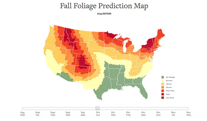 Fall Foliage Prediction Map
