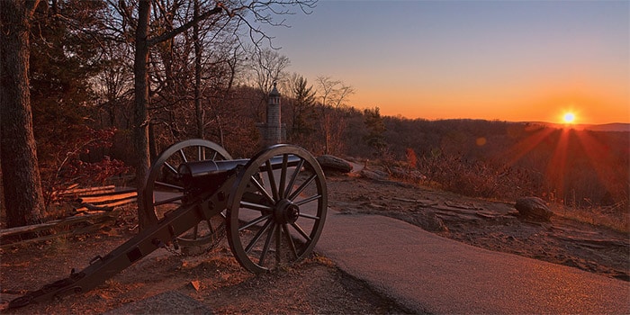 Sunset at Little Round Top
