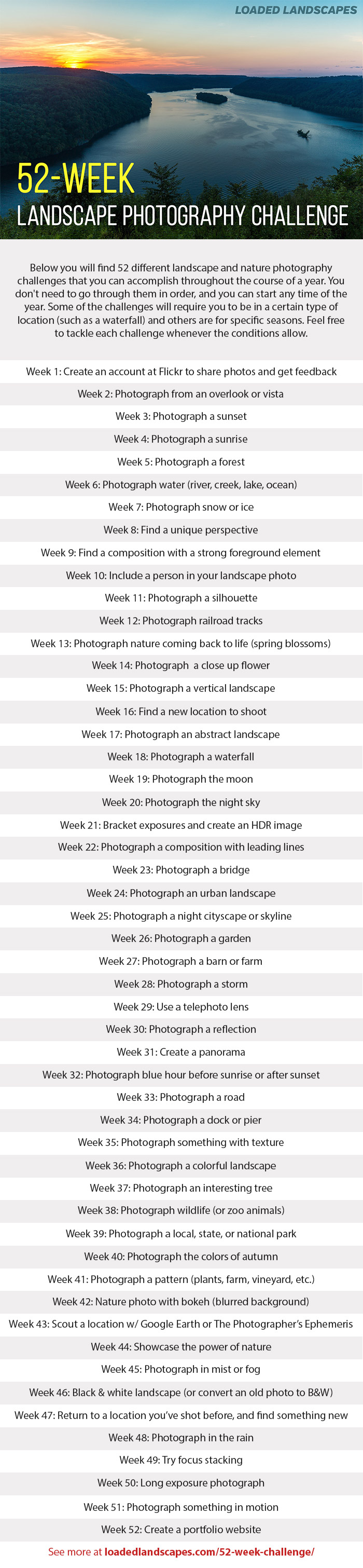 Test Yourself: Do the 52-Week Landscape Photography Challenge