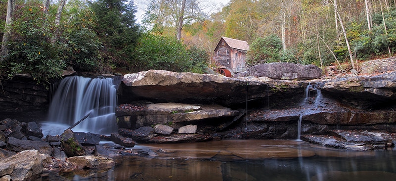 Photographing the Glade Creek Grist Mill in Babcock State Park