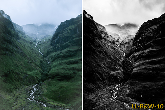 Black and White Lightroom Presets for Landscape Photography